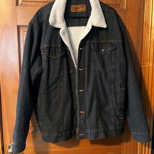 Wrangler Men's Cowboy Cut Western Lined Denim Jacket L